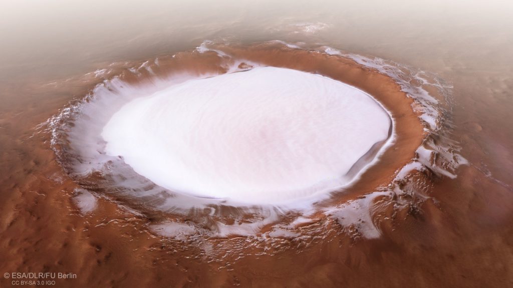 KOROLEV CRATER الفوهة الجليدية على كوكب المريخ